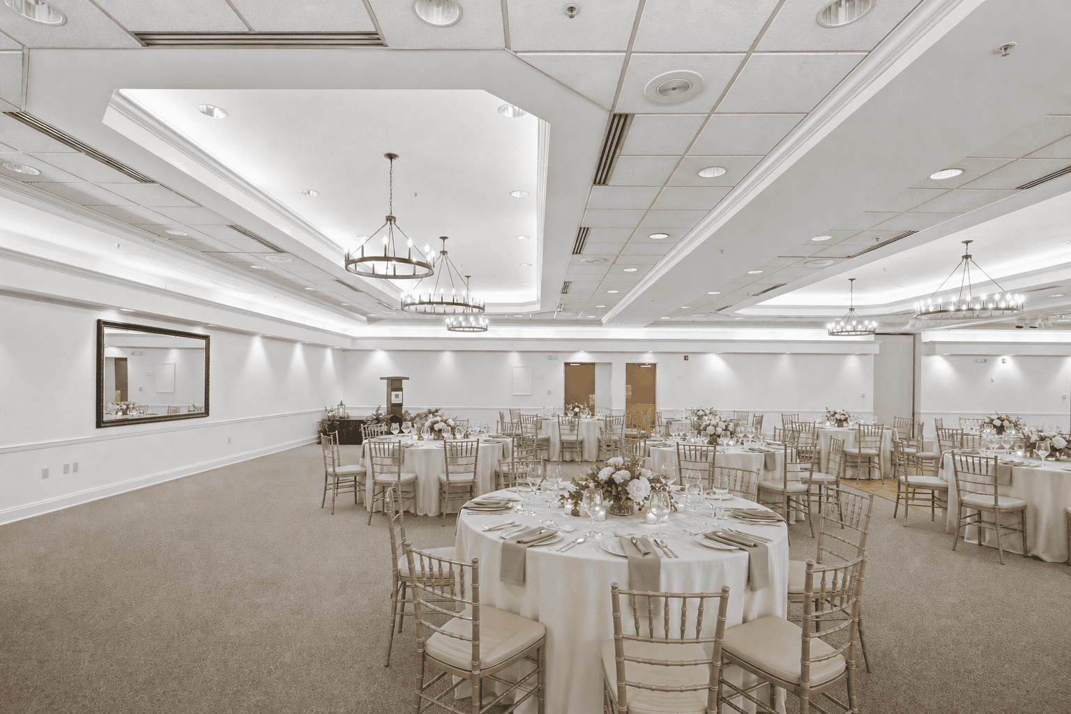 Garden wedding reception
