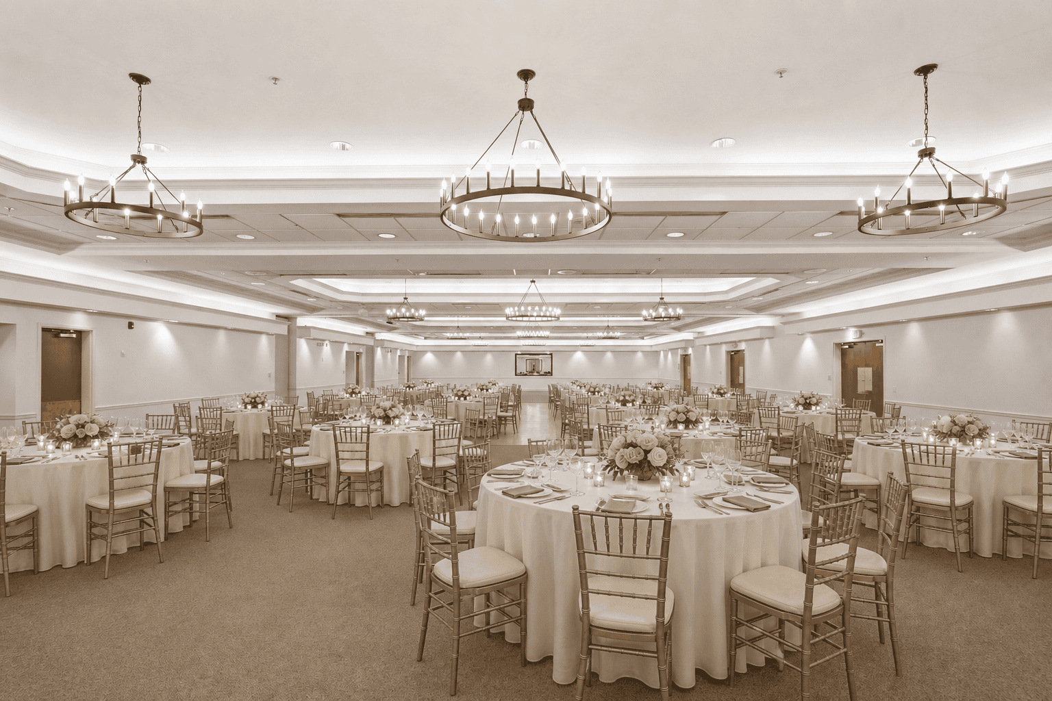 Romantic candlelit reception